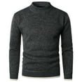 thumbnail image 2 of ZKCCNUK New Casual Daily Pullover Solid Color Half High Neck Men's Knitted Sweater Bottoming Shirt, 2 of 9
