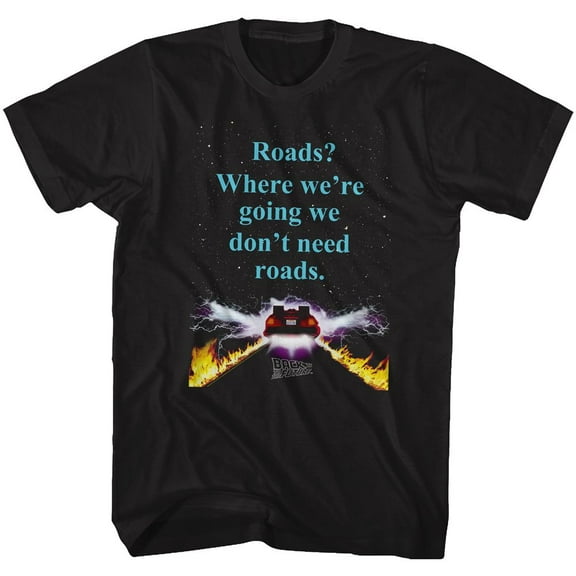 Back To The Future Noroads Black Adult T-Shirt 6Xl