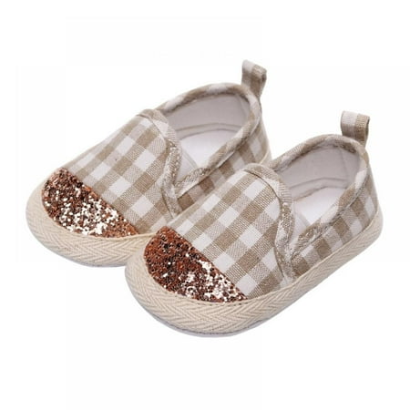 URMAGIC Infant Baby Boys Girls Sneakers Toddler Soft Sole Slip On First Walking Shoes Casual Flat Crib Shoe 0-6 Months