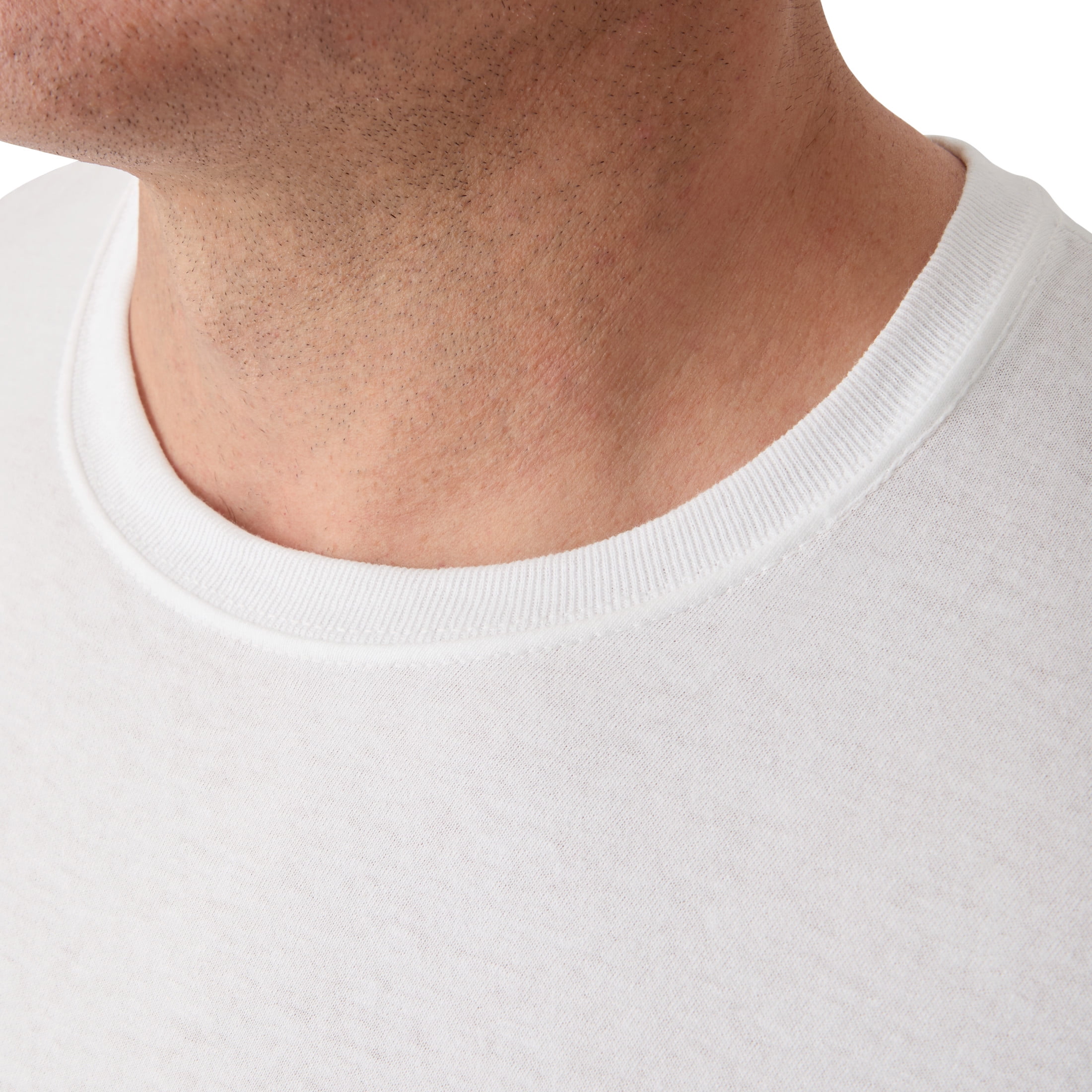 Hanes Tall Man Cotton Undershirt, Longer Length, Crewneck, White, 3-Pack (Big & Tall Sizes)