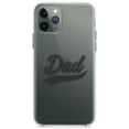 thumbnail image 1 of DistinctInk Clear Shockproof Hybrid Case for iPhone 12 MINI (5.4" Screen) - TPU Bumper Acrylic Back Tempered Glass Screen Protector - Dad Word Graphic Black, 1 of 2