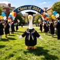 thumbnail image 5 of AuroraX Porch Goose Outfits 23 inch Goose 19" Porch Goose Clothes Set Pattern 2026 Graduation Seasonal Porch Duck Clothing Outdoor Decor Porch Goose Accessories Blue, 5 of 6