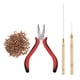 thumbnail image 2 of 500 piezas de extensiones de cabello, anillos de , s de , herramientas de de de , 11 shamjiam Aguja de extensión de cabello, 2 of 6