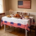 thumbnail image 6 of Beautynvta 4th of July Tablecloth, Stars and Stripes Patriotic Tablecloth, Disposable Table Cover for Independence Day Party, Picnic and Outdoor Dining, 54x108 Inch, 6 of 6