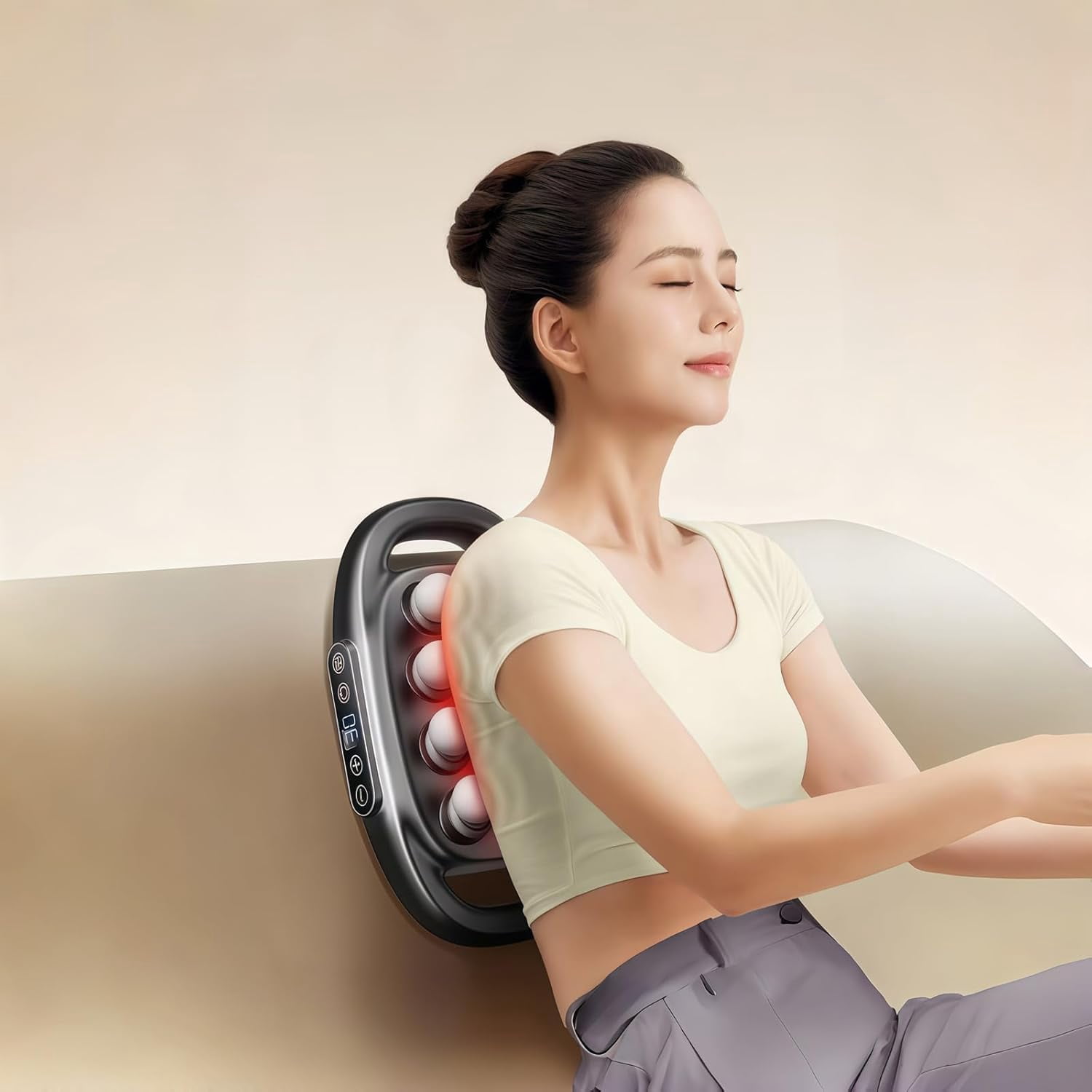 Deep Tissue Massage Gun with 3 Modes & 30 Intensities, Portable Quiet Percussion Massager for Legs, Waist, Back, Neck
