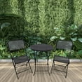 thumbnail image 4 of Four Seasons Courtyard Padova Foldable 3 Piece Bistro Dining Set, Black, 4 of 7