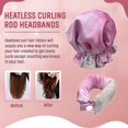 thumbnail image 3 of Juego de 2 rizadores de pelo sin calor de satén: rulos para el pelo, rizadores de pelo sin calor con gorros para dormir durante la noche, diadema con varillas suaves para rizar, 3 of 5