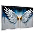 thumbnail image 1 of Cuadro Decorativo Marco Flotante Alas Corazón Dorado 90x60 Canvas Revolution Marco Blanco, 1 of 3
