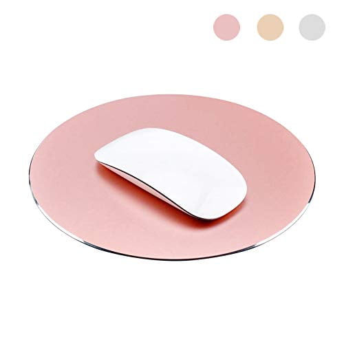 ProElife Premium Metal Aluminum Mouse Pad Mat Round Mousepad for Home/Office/Business, for Magic Mouse/Surface