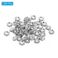 thumbnail image 3 of Unique Bargains 6mm Spacer Beads, 200pcs Bead Spacers Rhinestone Round Bulk Beads Wave for Jewelry Making, Dark Silver, 3 of 5