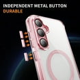thumbnail image 3 of Dteck Magnetic Case for Samsung Galaxy A15,Shockproof Clear Case Compatible with MagSafe Back Cover for Galaxy A15 5G,Pink, 3 of 7