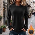 thumbnail image 4 of Lyfzbd Women Long Sleeve Crewneck Tops Base Thermal Underwear Shirt Casual Layer Blouses Versatile Soft Shirt, 4 of 9