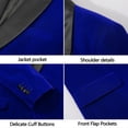 thumbnail image 6 of Beauty-Emily Men's Single-breasted Shawl Collar Velor Suit Jacket with Pocket Design for Casual Party Occasions Blazer Masculino Men Dress Coat, 6 of 7