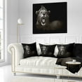 thumbnail image 3 of Designart Lion Displaying Fiery Face - Animal Throw Pillow - 18x18, 3 of 5