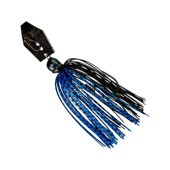 Z-Man Tungsten Chatterbait Elite EVO Bladed Jig Black/Blue 1/2 oz