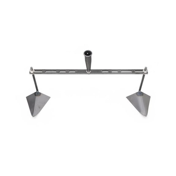JWQFBC Manual Trenching Hoe Manganese Steel Adjustable Furrower Head Labor Saving Double Blades Garden Cultivator for Gardeners