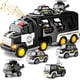 thumbnail image 2 of Doloowee Juguetes para camiones de policía para niños pequeños de 3, 4, 5 y 6 años, camión 5 en 1, coche de juguete con potencia de fricción, regalos de cumpleaños de Navidad para niños y niñas de 3 a, 2 of 4