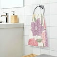 thumbnail image 5 of GZHJMY Rose Flower Clematis Floral Vintage Hand Towels for Bathroom 1OO% Washcloth 2 pcs Face Towel 16 x 28 inch, Absorbent Soft & Skin-Friendly, 5 of 6