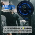 thumbnail image 2 of Tuekys 210LBS Bumper Plate Set (2*25LBS+2*35LBS+2*45LBS), 2 Inch Barbell Rubber Weight Plates for Weight Lifting Home Gym Training, 210 Pound Change Plates, 2 of 6