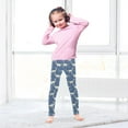 thumbnail image 5 of joogoo Girls' Leggings Dinosaur Silhouettes Blue Yoga Pants 7-8T, 5 of 8