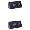thumbnail image 1 of Cateissary Práctico reloj de escritorio digital con alarma personalizada y visualización de fecha Despertadores digitales LED negro negro 2Conjunto, 1 of 6