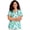Green Hibiscus, variant on Scrubs for Women V Neck Retro Plum Blossom Printed Scrub Tops Medical Nurse Shirt Soft Casual Uniform with Pockets for Doctors Dental-3XL