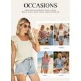 thumbnail image 5 of Eytino Tops for Women Cute Sleeveless Tank Tops Ruffle Summer Solid Color Chiffon Blouses Top Shirts, 5 of 13