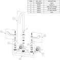 thumbnail image 3 of Faucet 5" Gneck Spt 2" Hndl Inlet+Stop, 3 of 3