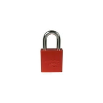 Master Lock Solid Aluminum Padlock, 1 1/2" Wide, Red, 2 Keys