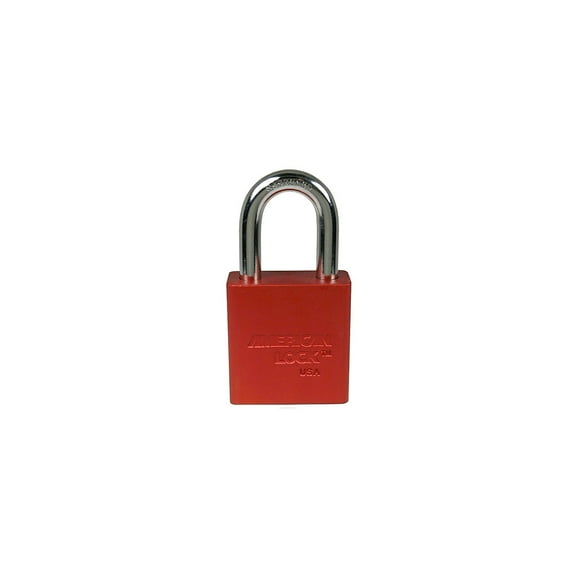 Master Lock Solid Aluminum Padlock, 1 1/2" Wide, Red, 2 Keys