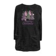thumbnail image 3 of Merry Christmas Sweatshirts Women Funny Graphic Fuzzy Fleece Crew Neck Sweatshirt Warm Winter Long Sleeve Tops Pocket, 3 of 4