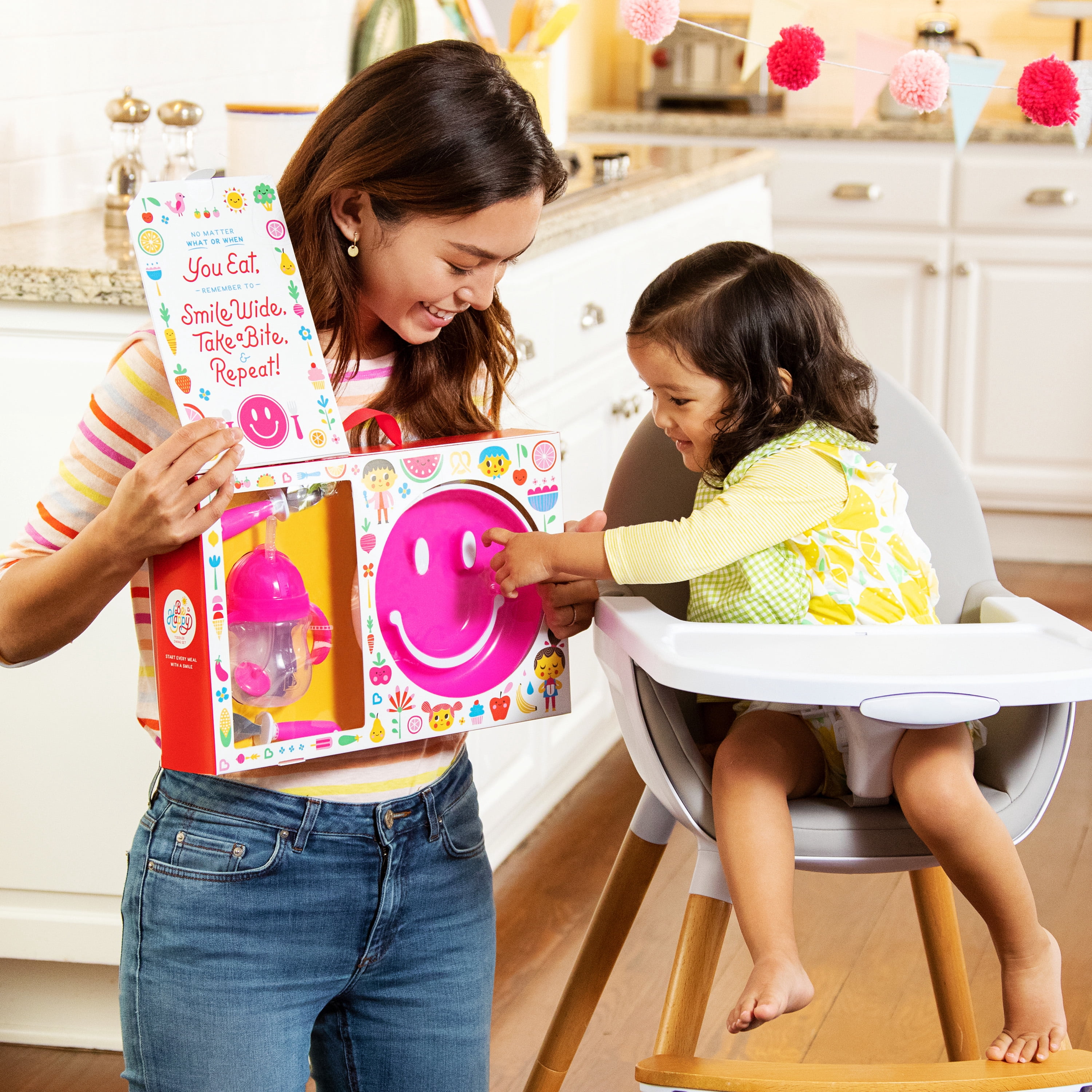 Munchkin® Be Happy Toddler Dining Gift Set, BPA-Free, Pink, Unisex