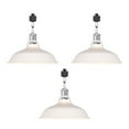 thumbnail image 1 of FSLiving H-Type Track Lighting E26 Base Industrial Adjustable Angle Lamp White Metal Shade with Chrome Socket Track Light Fixture for Slope Ceiling Gimbal,Bulb and Track Not Included - 3 Lights, 1 of 6