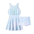 thumbnail image 6 of Toddler Swimsuit Girl Tankini Wide Straps Crew Neck Multi Color Print Sleeveless And Swim Skirt Bikini Beach Bathing Suits for Girls Blue 12 Years-13 Years, 6 of 6