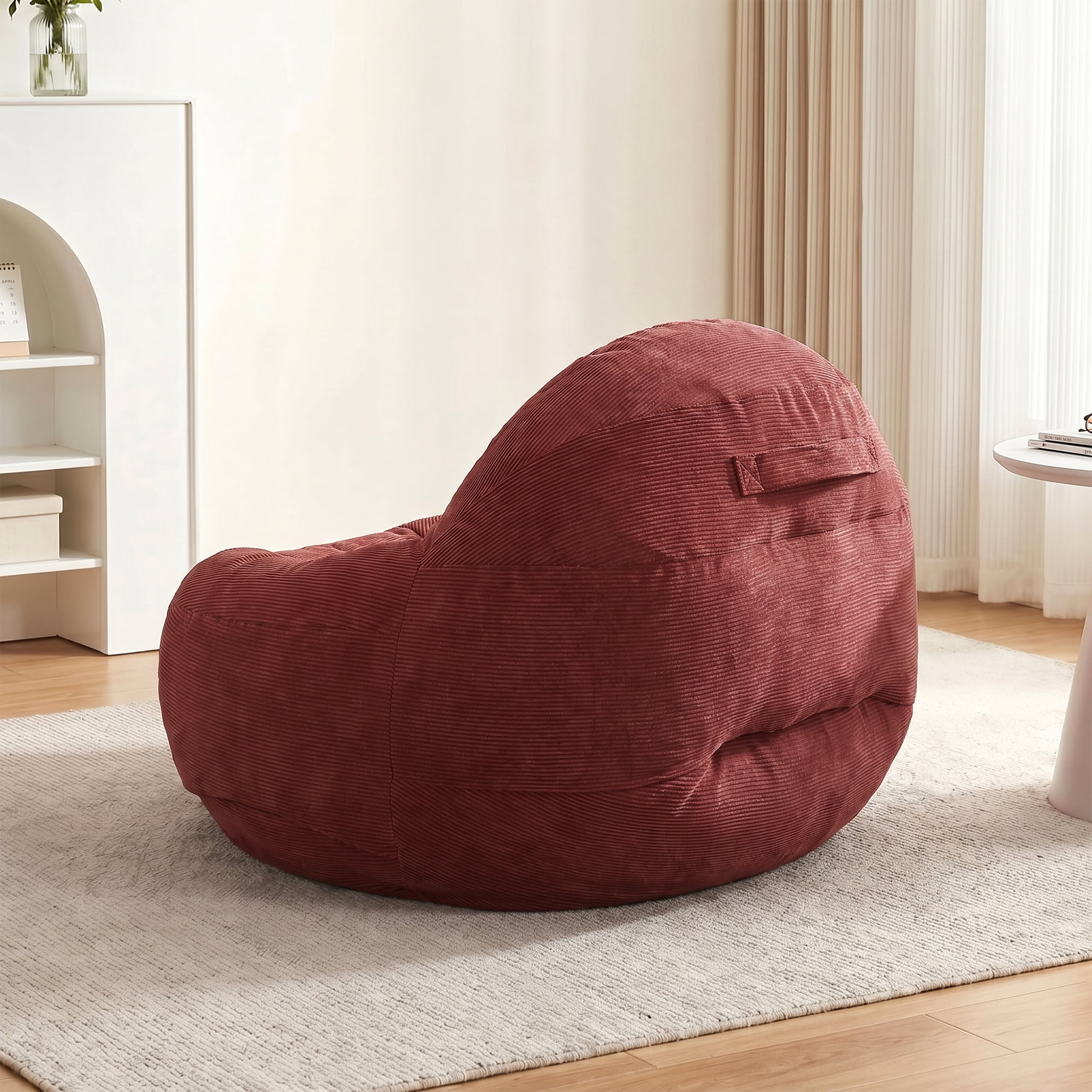Bean Bag Sofa with Armrests High-Resilience Foam Beads Anti-Slip for Living Room Home Theater Gaming