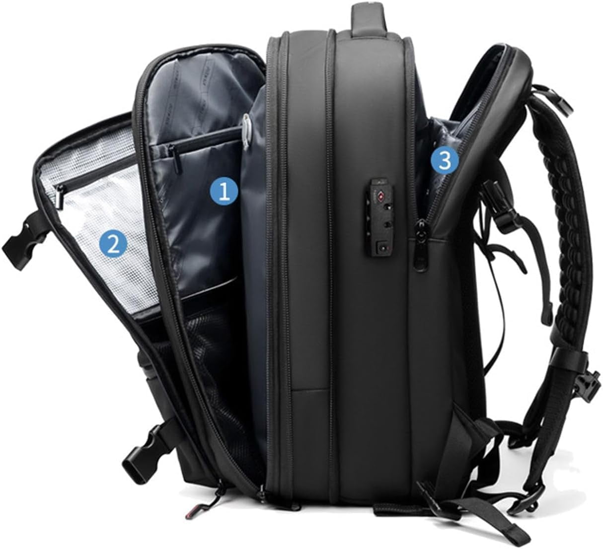 AirSeal Pro - Vacuum Compression Travel Backpack,AirSeal Pro Backpack - KYD's Choice,Aeropack Pure Brush Travel Backpack,60l Expandable Travel Backpack for Business(A)