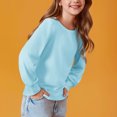 thumbnail image 4 of Qingpeng Girls Cute Long Sleeves Tunic Tops Casual Loose Ruffle T Shirts Kids Summer Soft Solid Blouses, 4 of 6