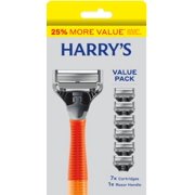 Harry's Shaving Razor for Men with 7 Razor Blade Refill Cartridges, Ember