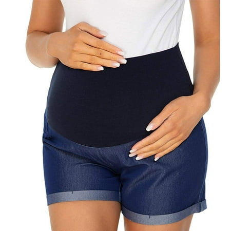 

MRULIC shorts for women Womens Fashion de maternidad Pantalones Pajama Shorts mujer cortos Pants Blue + S