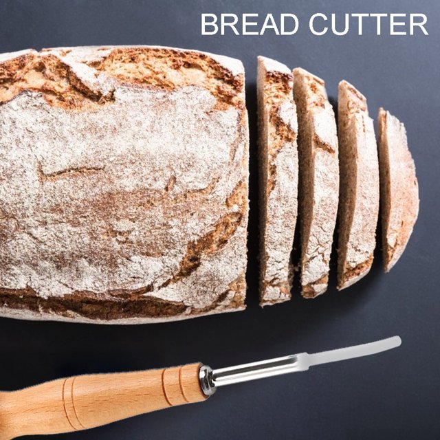 Cortador de pan con mango curvo Utensilios de cocina Pelador de pan Accesorio para hornear Ndcxsfigh Nuevos Originales