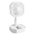 thumbnail image 1 of Ventilador pequeño silencioso retráctil y plegable, luz de noche de escritorio con carga USB, mini ventilador de mesa portátil para dormitorio, oficina y hogar, blanco, 1 of 4