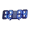 thumbnail image 2 of Electronic Alarm Clock Digital Clock Temperature Display Table Clock LED Digital Black and Dark Blue, 2 of 9