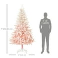 thumbnail image 3 of HOMCOM 7ft Artificial Christmas Tree Home Decoration Automatic Open, Pink, 3 of 10