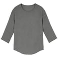 thumbnail image 5 of Avirosel Men's Casual Solid Color 3/4 Sleeve Round Neck Shirt Regular Fit Polyester Breathable Comfortable Top for Gym Sports Outdoor Activities Gray, 5 of 5