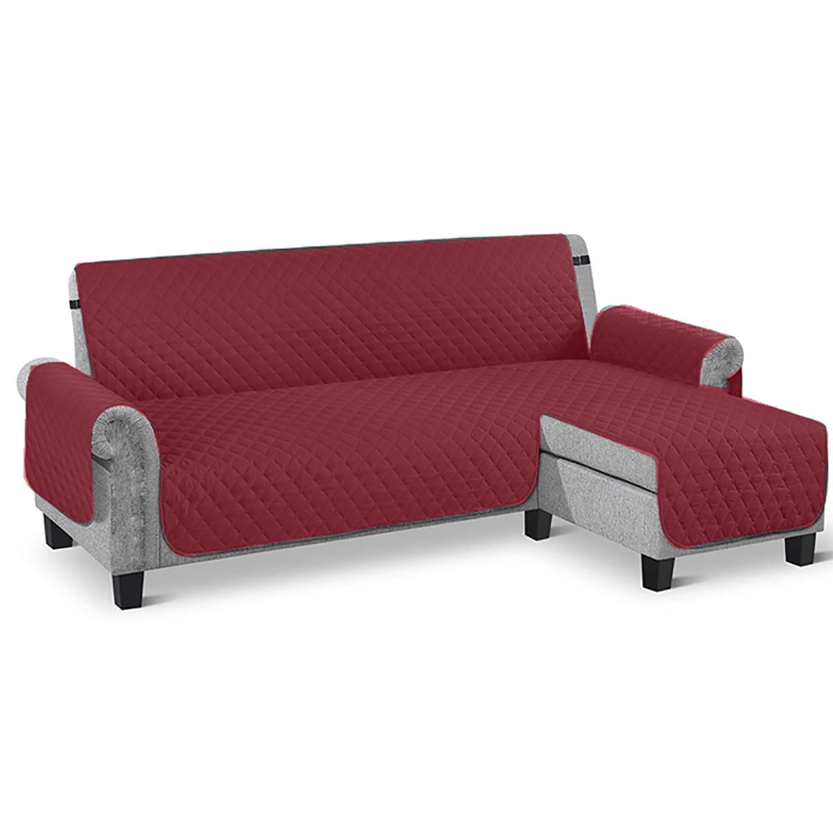 Novashion 90inch Sectional Couch Covers, 3 Layer Reversible L Shaped