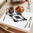 thumbnail image 3 of Abstract Ethnic Placemats Set of 4, Vintage Black Gary Bohemian Pattern Non-Slip Place Mats Washable Table Mats for Kitchen Dining Table Decorations Indoor/Outdoor, 3 of 9