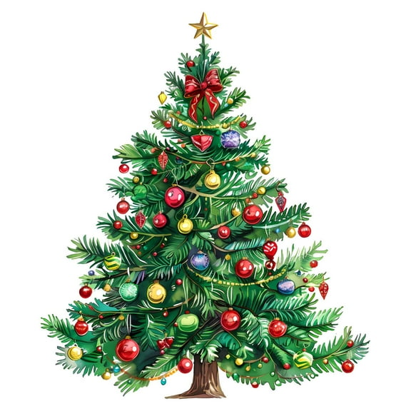 SkyOlla Santa Claus in Tree Scene Wall Sticker – Merry Christmas Vinyl Wall Art for Living Room, Bedroom, Home & Shop – Peel & Stick Waterproof | Pack of 2