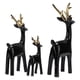 thumbnail image 1 of Figuras De Renos Navideños, Figuras De Ciervos De Cerámica De 3 Piezas Atractivo Decorativo. Redondo Brillante Escultura De Ciervo Adorno Retro De Figuras De Ciervos Para, 1 of 7