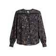 thumbnail image 5 of Time and Tru Women's Lace Yoke Shirt with Long Sleeves Sizes XS-XXXL, 5 of 6