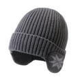 thumbnail image 1 of Gorro de invierno cálido de felpa de punto Benines para exteriores, resistente al frío, con protección auditiva L1W1, 1 of 7